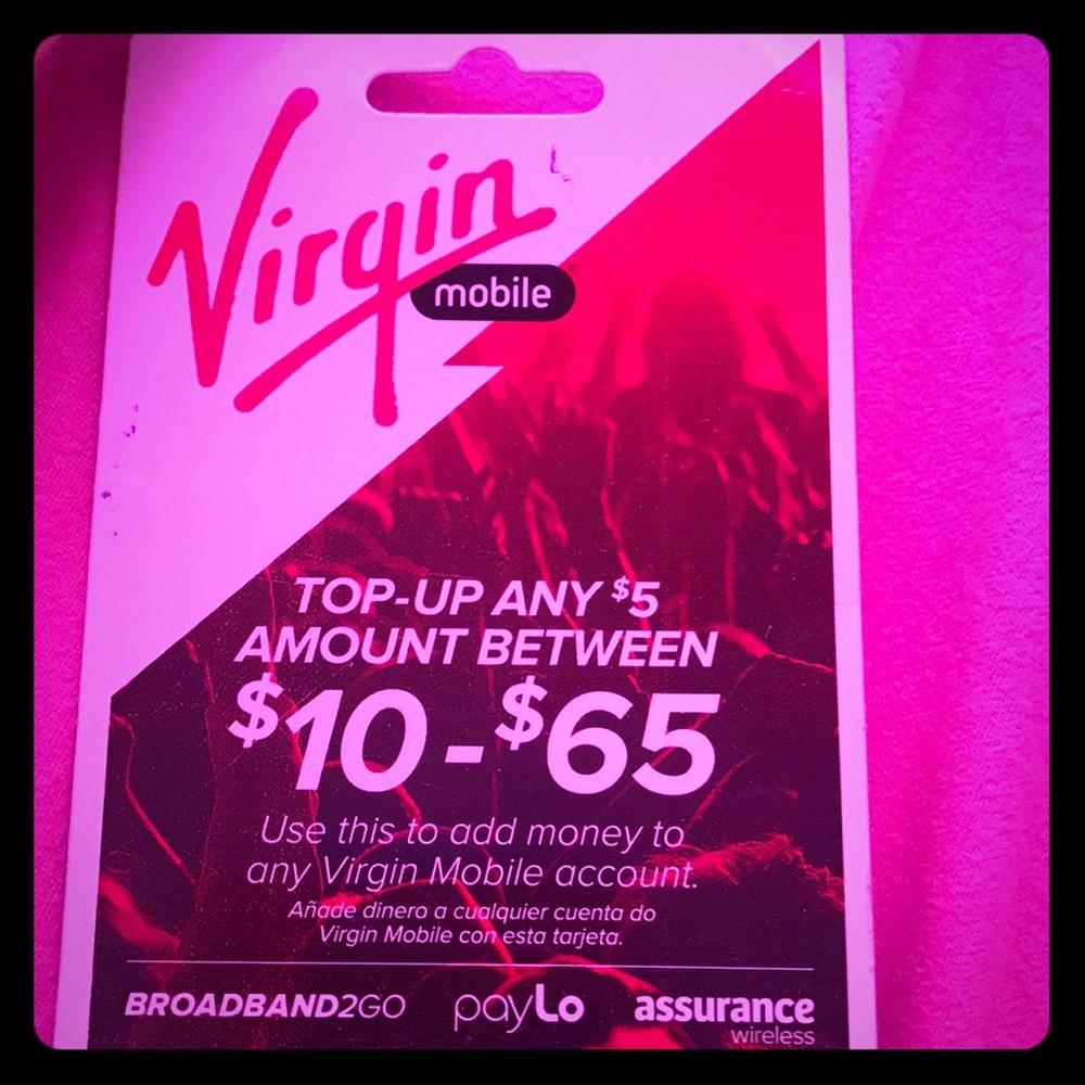 Virgin mobile $35 Top Up card E-sent